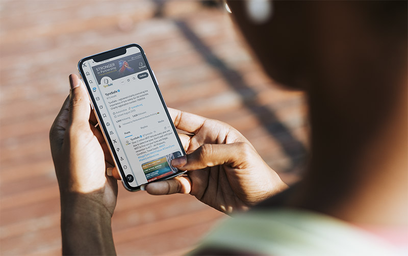 person looking at tyresafe social profile | TyreSafe